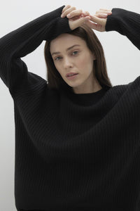 CAMPBELL RIBBED CREWNECK CASHMERE SWEATER