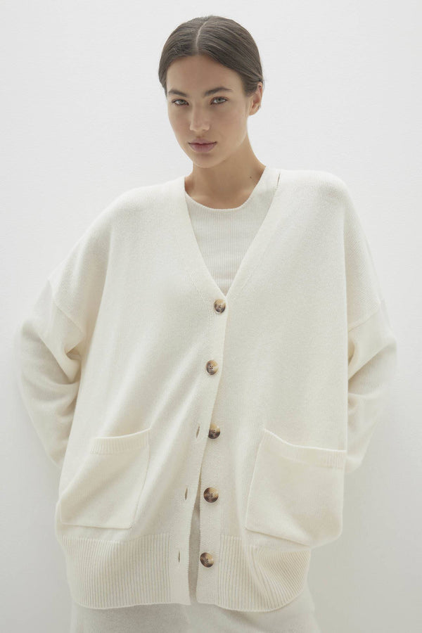 LILY BUTTON-UP CASHMERE CARDIGAN