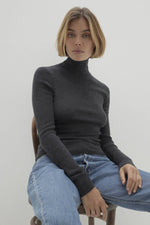 RUMER FITTED CASHMERE TURTLENECK