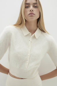 MAISIE BRUSHED CASHMERE COLLARED SWEATER