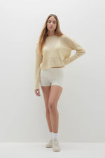 CHRISSY CABLE KNIT CROPPED SWEATER