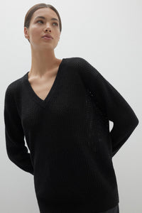 NINA CROCHET V-NECK SWEATER