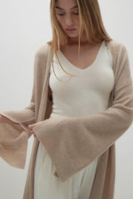 HOLLY MESH LONGLINE CASHMERE CARDIGAN