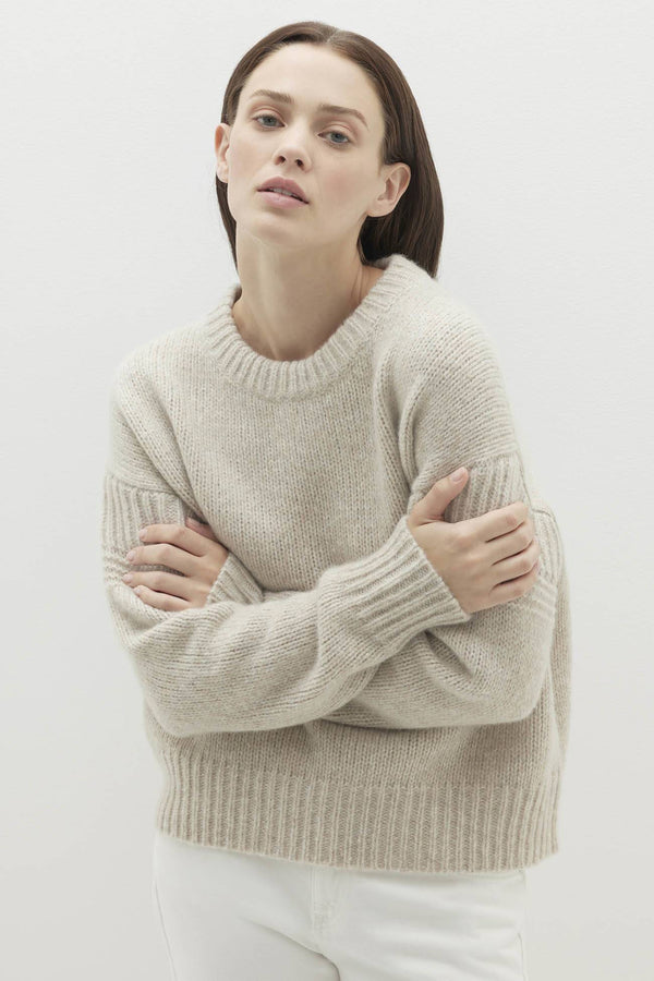 GISELLE SILK CASHMERE CREWNECK SWEATER