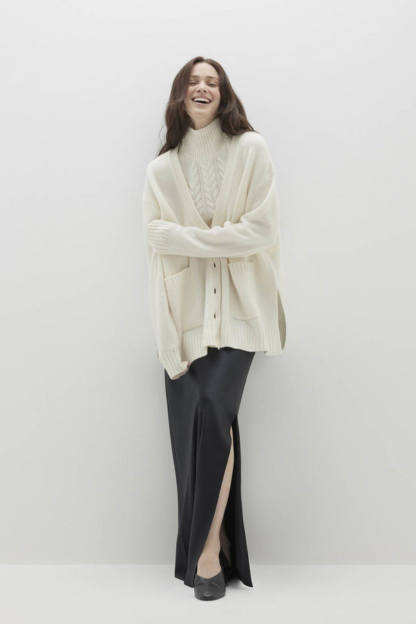 LAUREN BUTTON-UP CASHMERE CARDIGAN