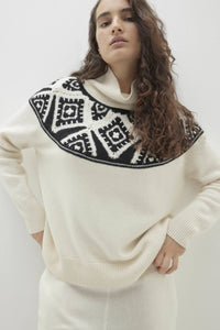 OONA CASHMERE BLEND TURTLENECK SWEATER