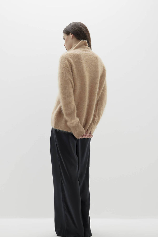 ETHEL BRUSHED CASHMERE TURTLENECK SWEATER