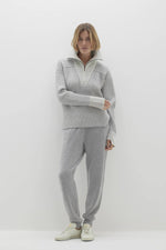 SUMIE CASHMERE QUARTER-ZIP PULLOVER