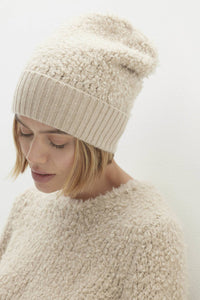 FRAN TEDDY CASHMERE BLEND BEANIE