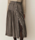 FABIENNE SKIRT -- NAVY COUNTRYSIDE PLAID