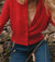 FAIRCHILD CASHMERE CARDIGAN -- TOMATO