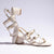 Harmony Block Sandal In Ivory Leather