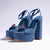 Daisy Platform In Blue Stoned Denim