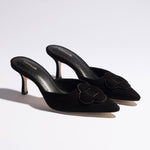 Flora Pump In Black Suede