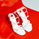 Brooks Sandal In White Patent Leather