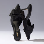 Mini Elle Pump In Black Fabric