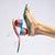 Larroudé x Gabriela Noelle: Dew Drop Mule In Rainbow Patent Leather