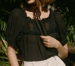 FRANCES TOP -- BLACK