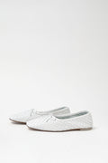 Freda Salvador Jada Woven Ballet Flat in White