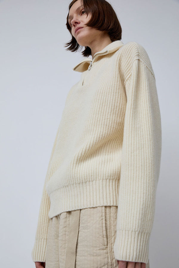 Girls of Dust Fly Deck Sweater in Off White