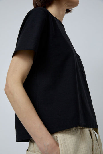 Girls of Dust Pocket Tee in Black