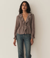 HARDY TOP -- DELPHINE PLAID