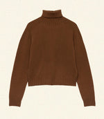 HAYWORTH CASHMERE TURTLENECK -- CORDOVAN