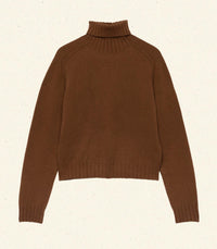 HAYWORTH CASHMERE TURTLENECK -- CORDOVAN