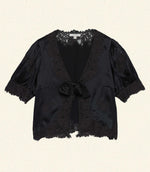 IDELLA TOP -- BLACK SILK