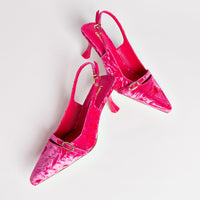 Ines Pump In Pink Velvet