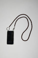 Ina Seifart Handykette Iphone Necklace in Brown with White Thread