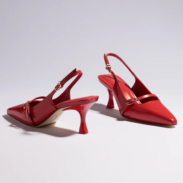 Ines Pump In Scarlet Leather