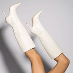 Kate Boot In Ivory Leather