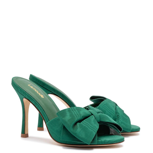 Elle Mule In Emerald Fabric