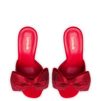 Elle Mule Crystal In Scarlet Suede