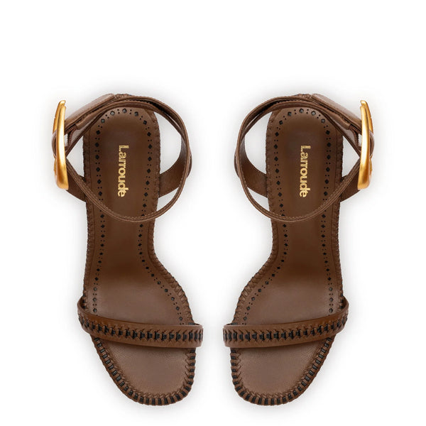 Verona Sandal In Burnt Umber Leather