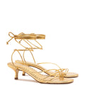 Sara Sandal In Gold Metallic Leather