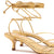 Sara Sandal In Gold Metallic Leather