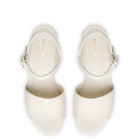 Miso Platform Strap Sandal In Ivory Leather