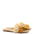 Ivy Fringe Flat In Beige Raffia