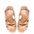 Bee Sandal In Tan Patent Leather