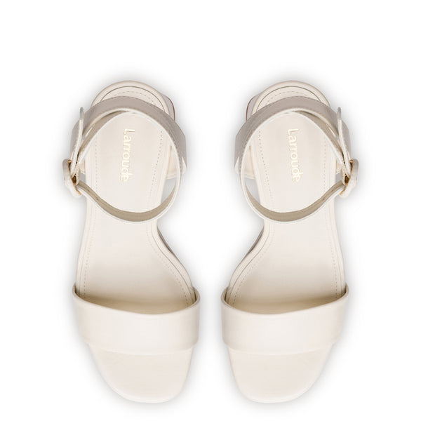 Dolly Sandal In Ivory Leather