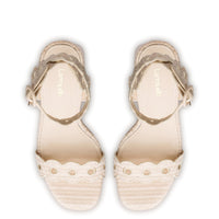 Dolly Broderie Sandal In Natural Raffia