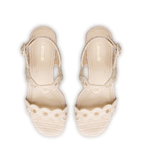 Florence Broderie Sandal In Natural Raffia