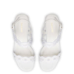 Florence Broderie Sandal In White Raffia