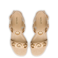 Milan Sandal In Beige Raffia