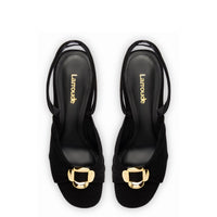 Mayfair Sandal In Black Suede