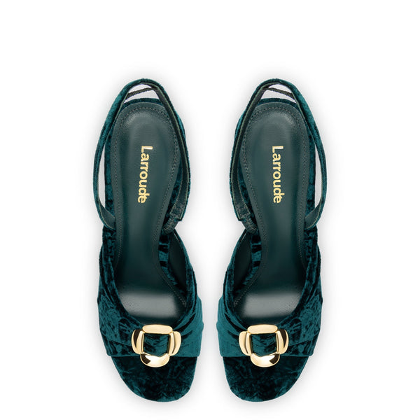 Mayfair Sandal In Jungle Velvet