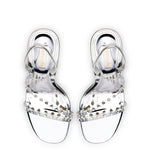 Annie Sandal in Silver Specchio with Swarovski® Crystals