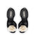 Salma Sandal In Black Suede and Ivory Satin